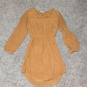 Mustard Yellow Textured Dress